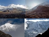401 Annapurna French First North Base Camp Early Morning Panoramic  View - Nilgiri, Tilicho Peak, Grande Barriere, Annaourna